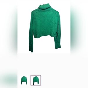 Zara Green Turtleneck Crop Sweater - Size Medium
